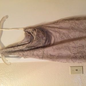 Marchesa Notte One Shoulder Grey Dress - Size 8